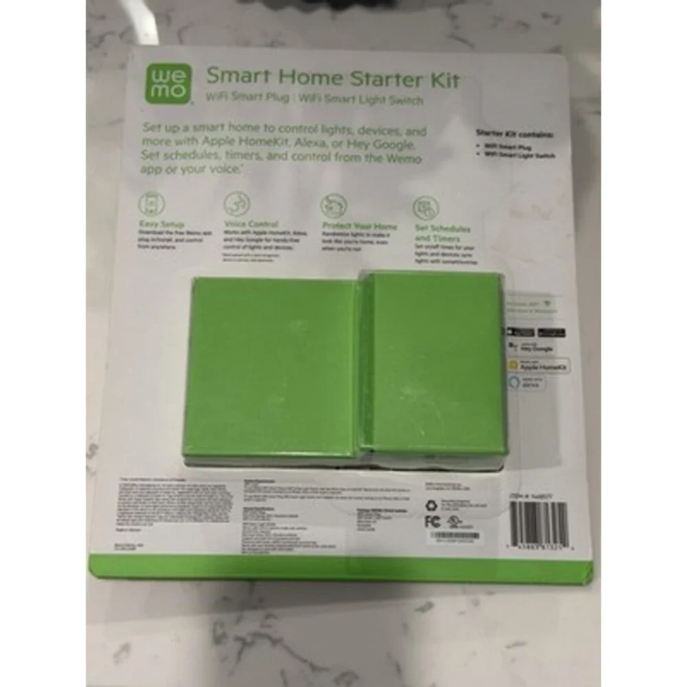 Wemo Smart Home Starter Kit Smart Plug & Switch Controlled Google Apple Alexa